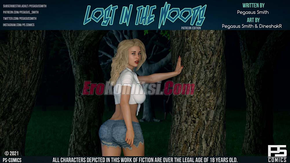 2-4 Порно комикс Заблудившиеся в лесу в 3D. Часть 1.