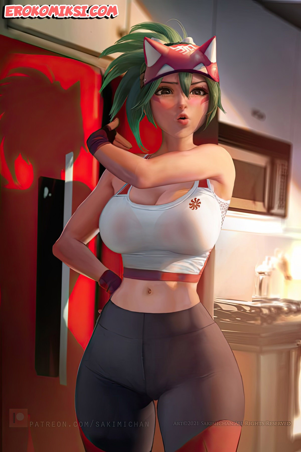 004-29 Порно комикс Overwatch: Кирико хочет свой пончик.