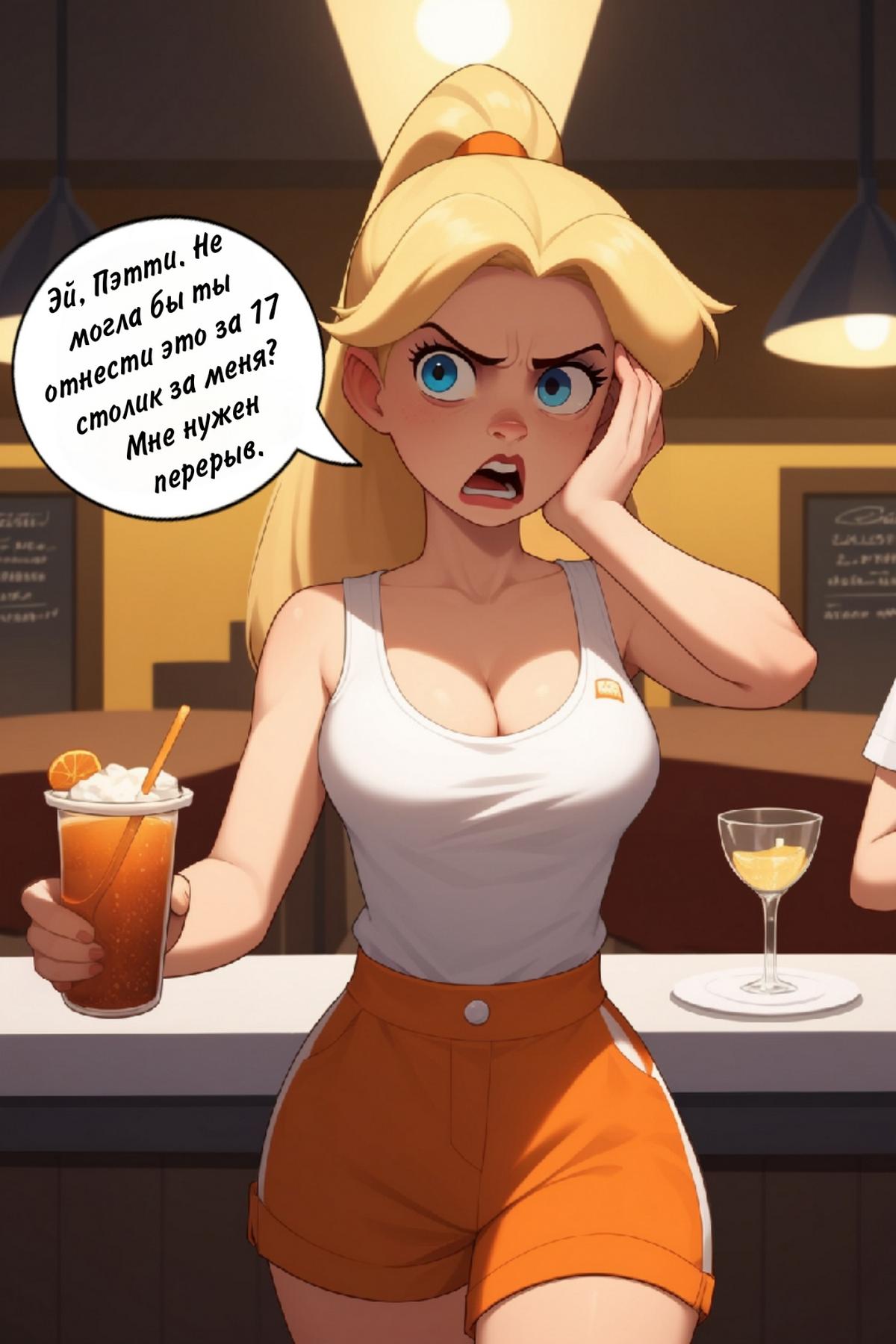 020-3 Порно комикс Рабочая девушка.