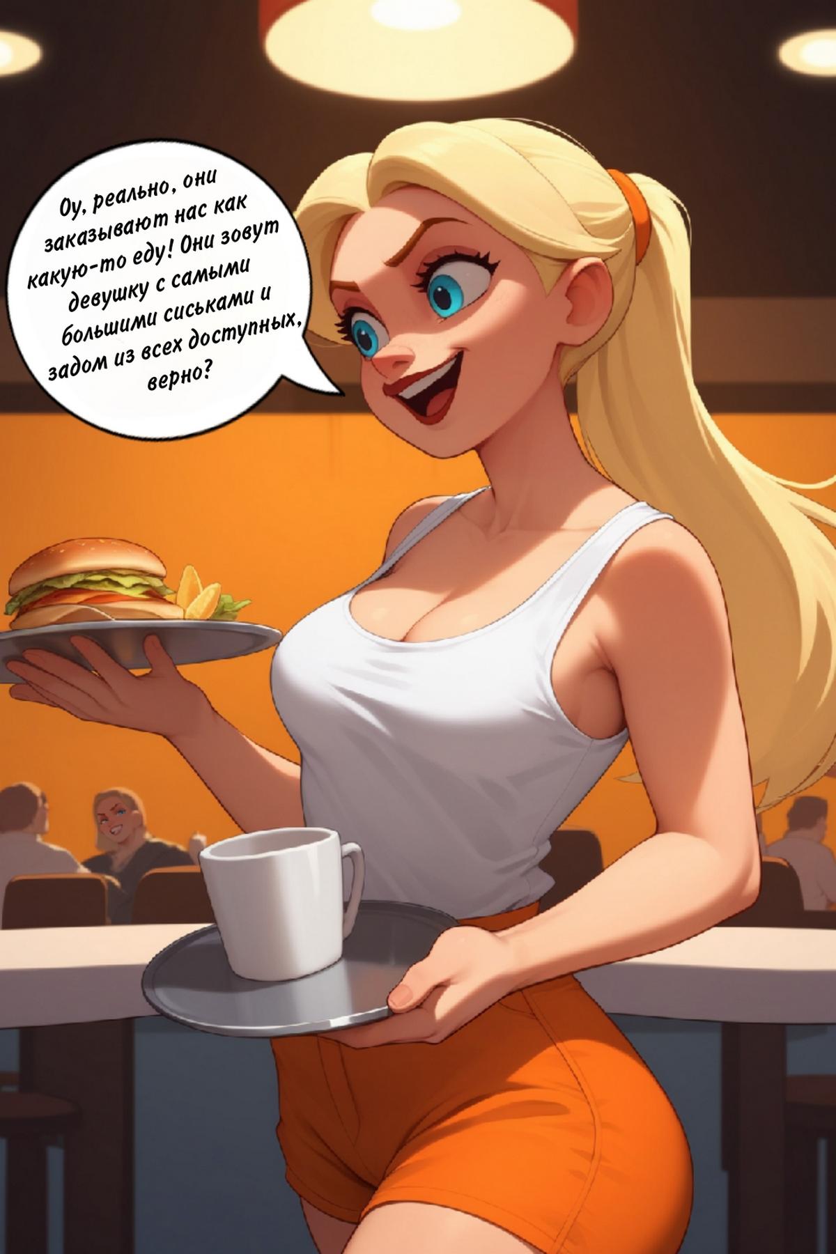 030-3 Порно комикс Рабочая девушка.