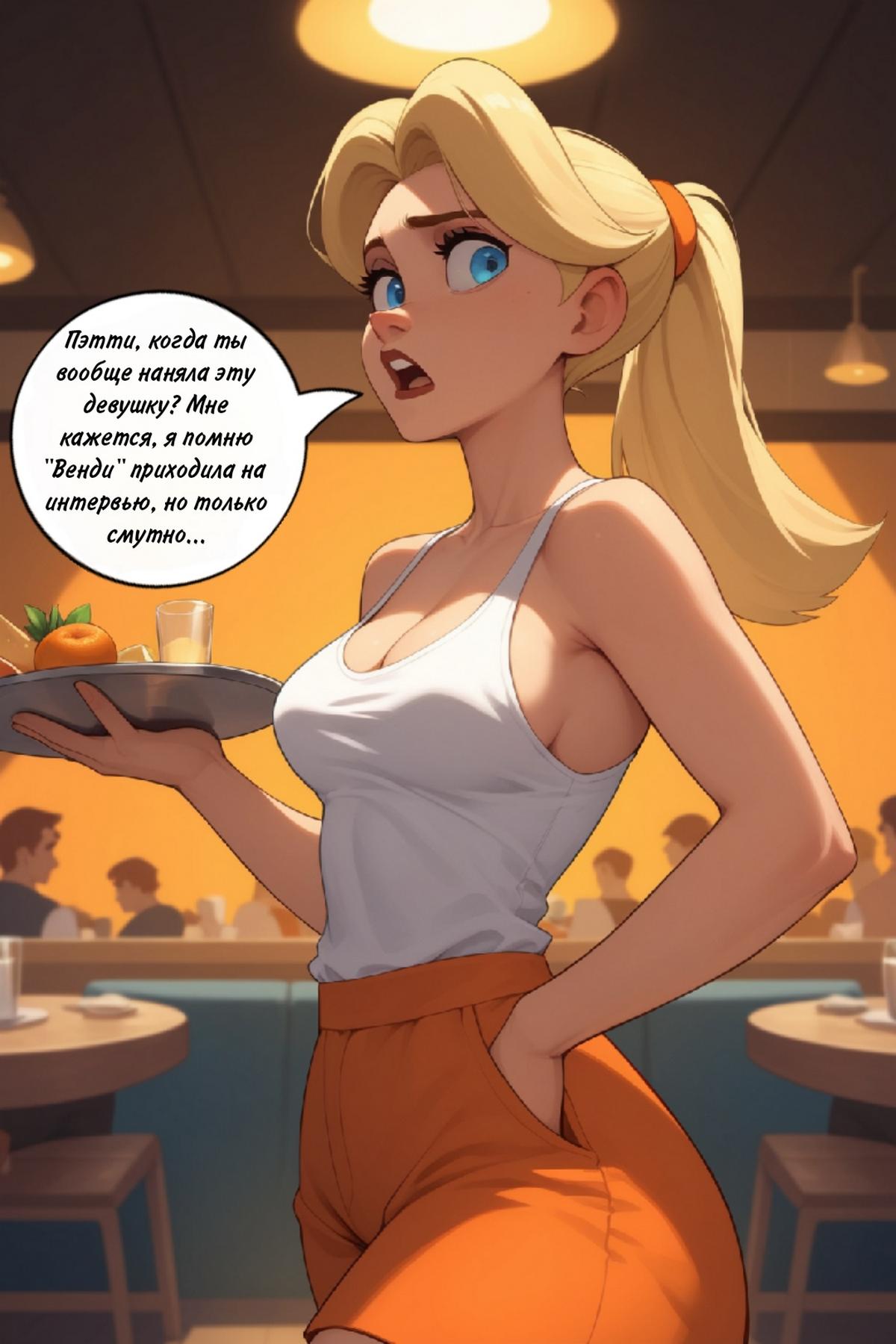 077 Порно комикс Рабочая девушка.