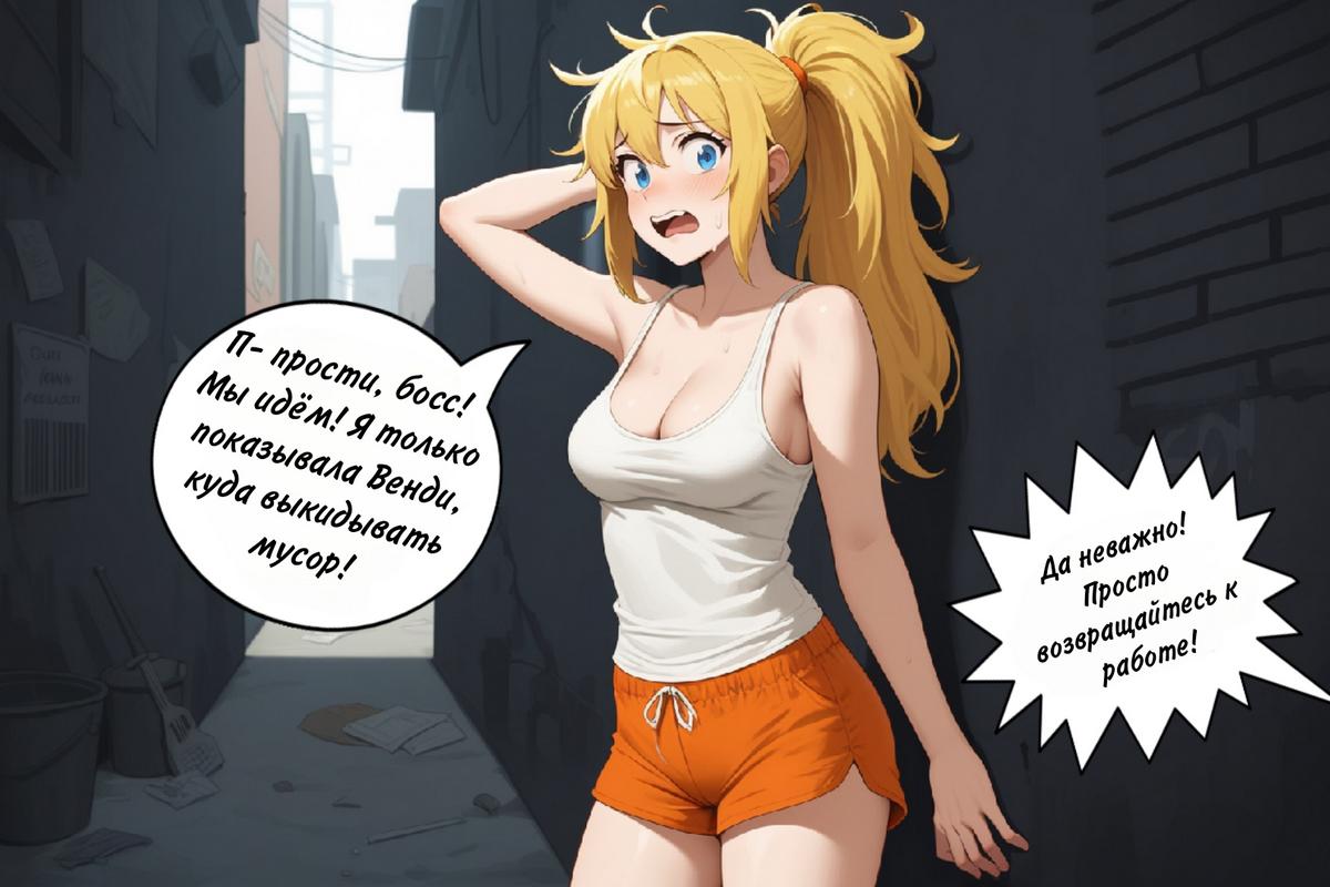 122 Порно комикс Рабочая девушка.