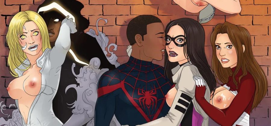 Порно комикс Человек-Паук. Покер на раздевание.