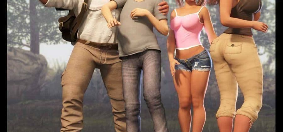 Порно комикс «Семейный поход».