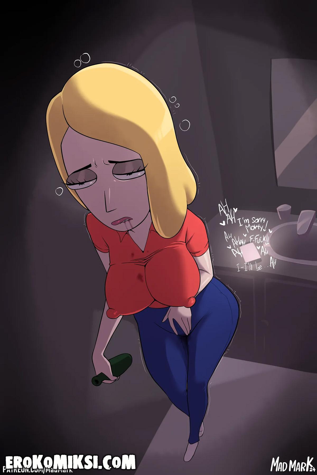 1-59 Порно комикс Рик и Морти. Помощь сына.