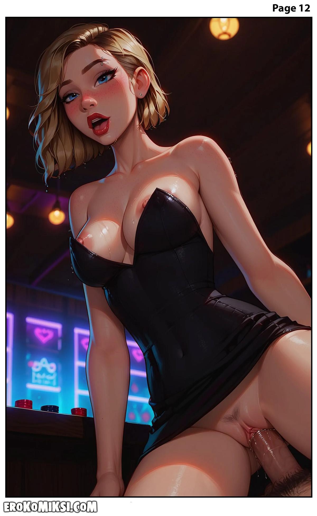 13-22 Порно комикс Спайер-Гвен. Игра в покер с Гвен.