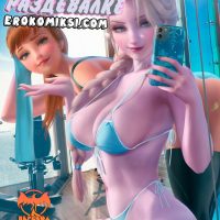 Порно комикс Эльза в раздевалке.