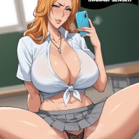 Порно комикс Блич. Школьница Рангику.