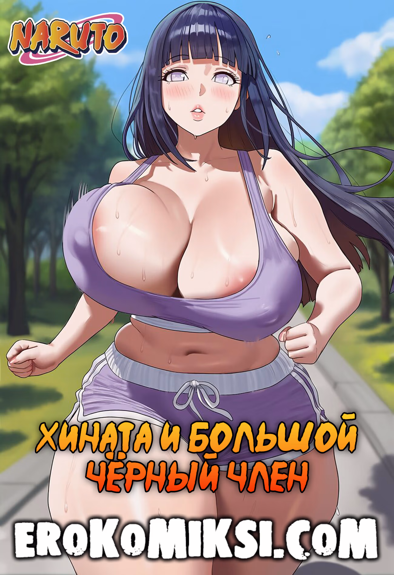 01-92 Порно комикс Наруто. Хината и большой чёрный член.
