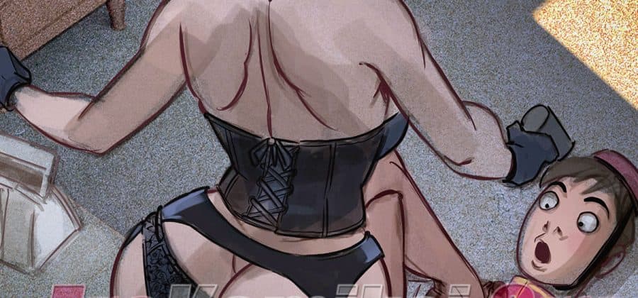 Порно комикс «Леди и коридорный».