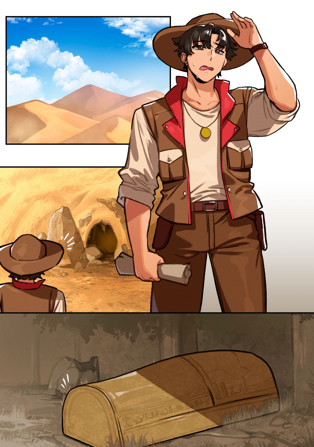 Порно комикс Мумия. Спонтанный секс.