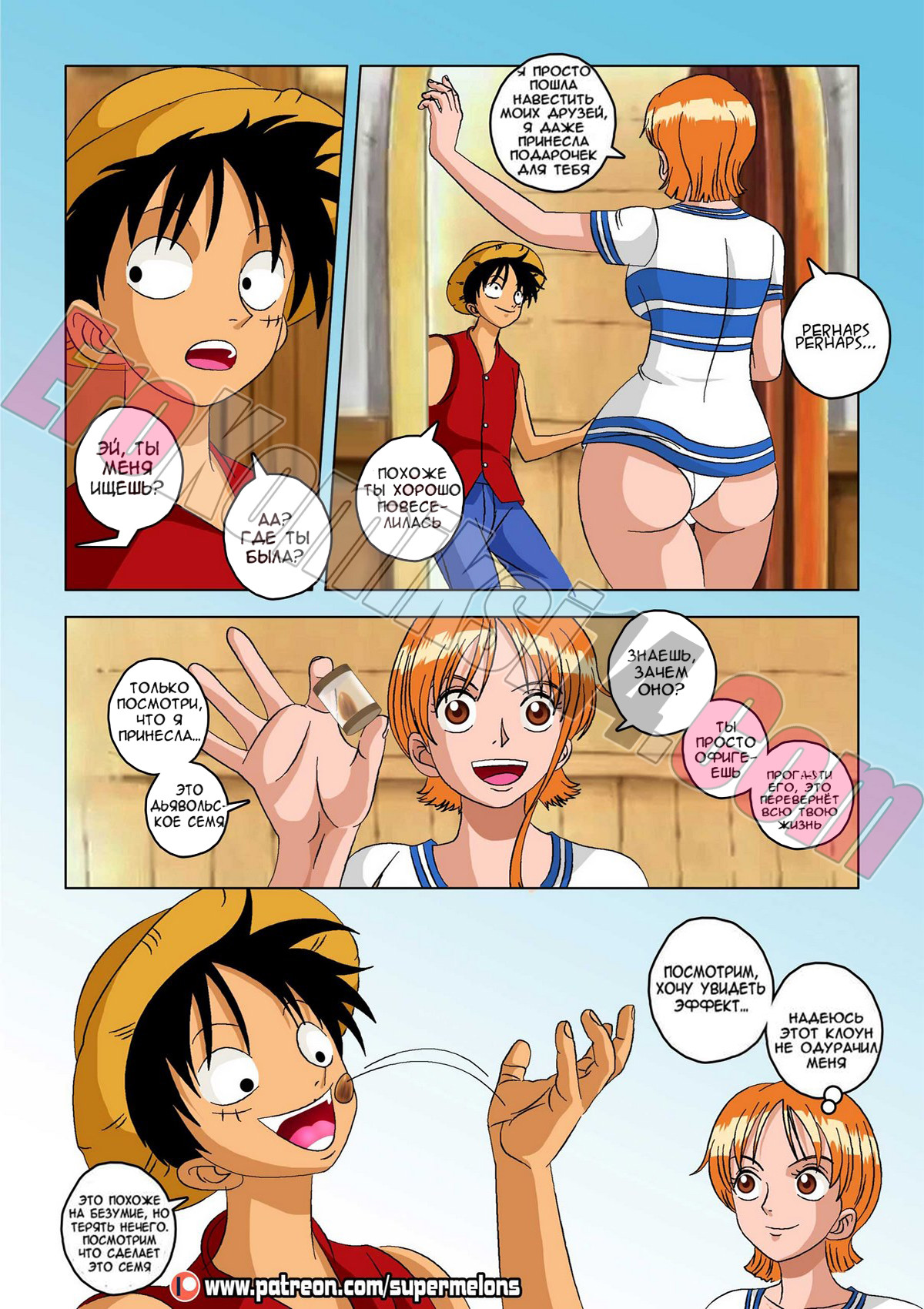 043 Порно комикс Ван Пис. Семя дьявола.