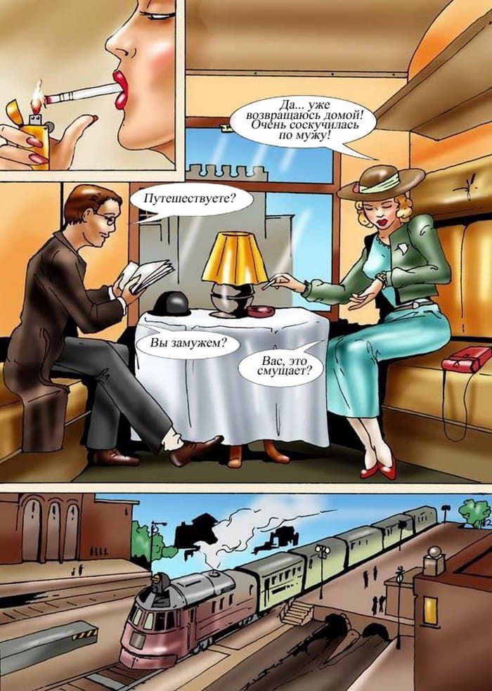329 Комикс для взрослых "Неудачная поездка".