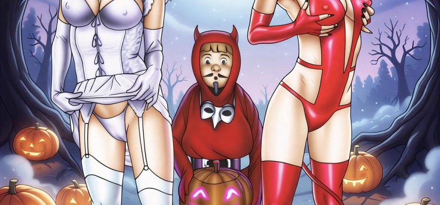 Порно комикс Хэллоуин с шикарными Милфами.