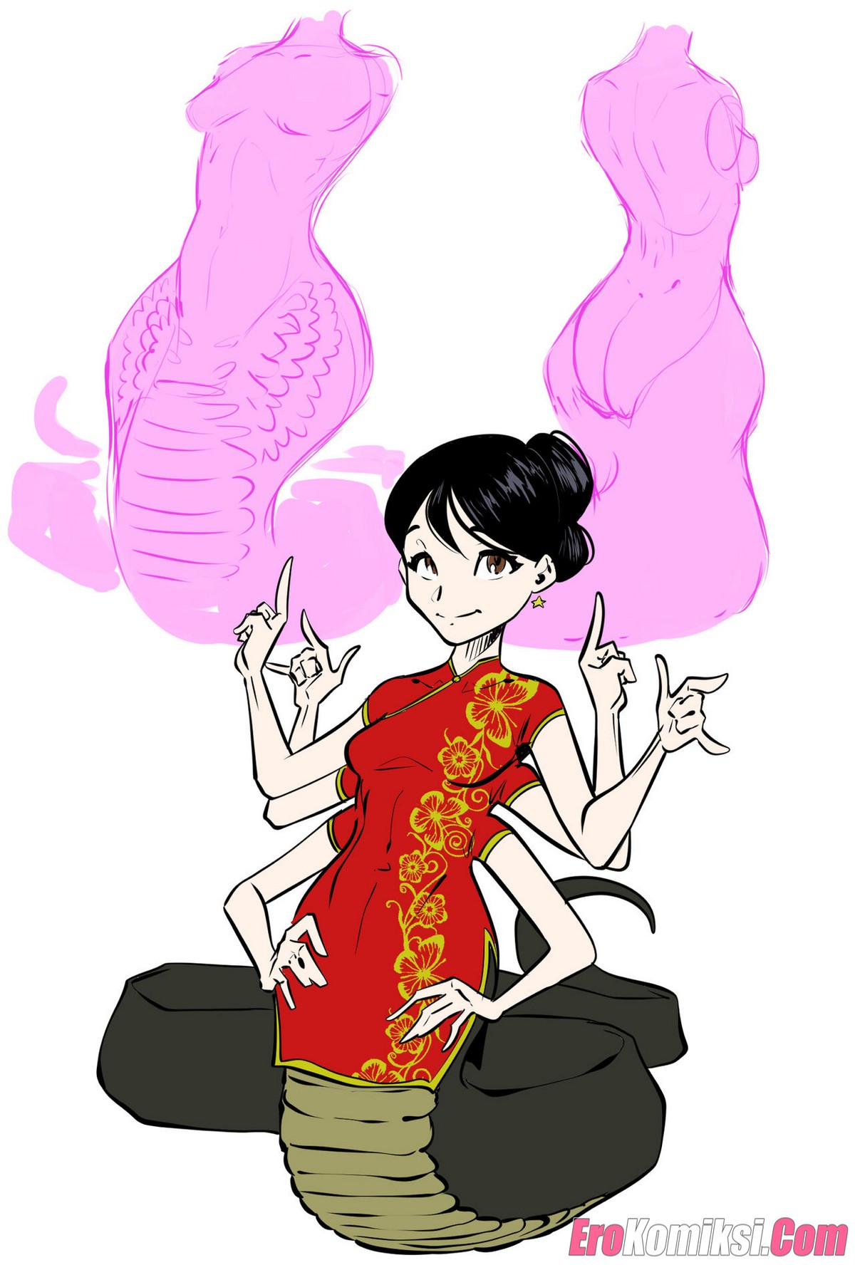 002-1 Порно комикс Академия девушек монстров. Часть 5.