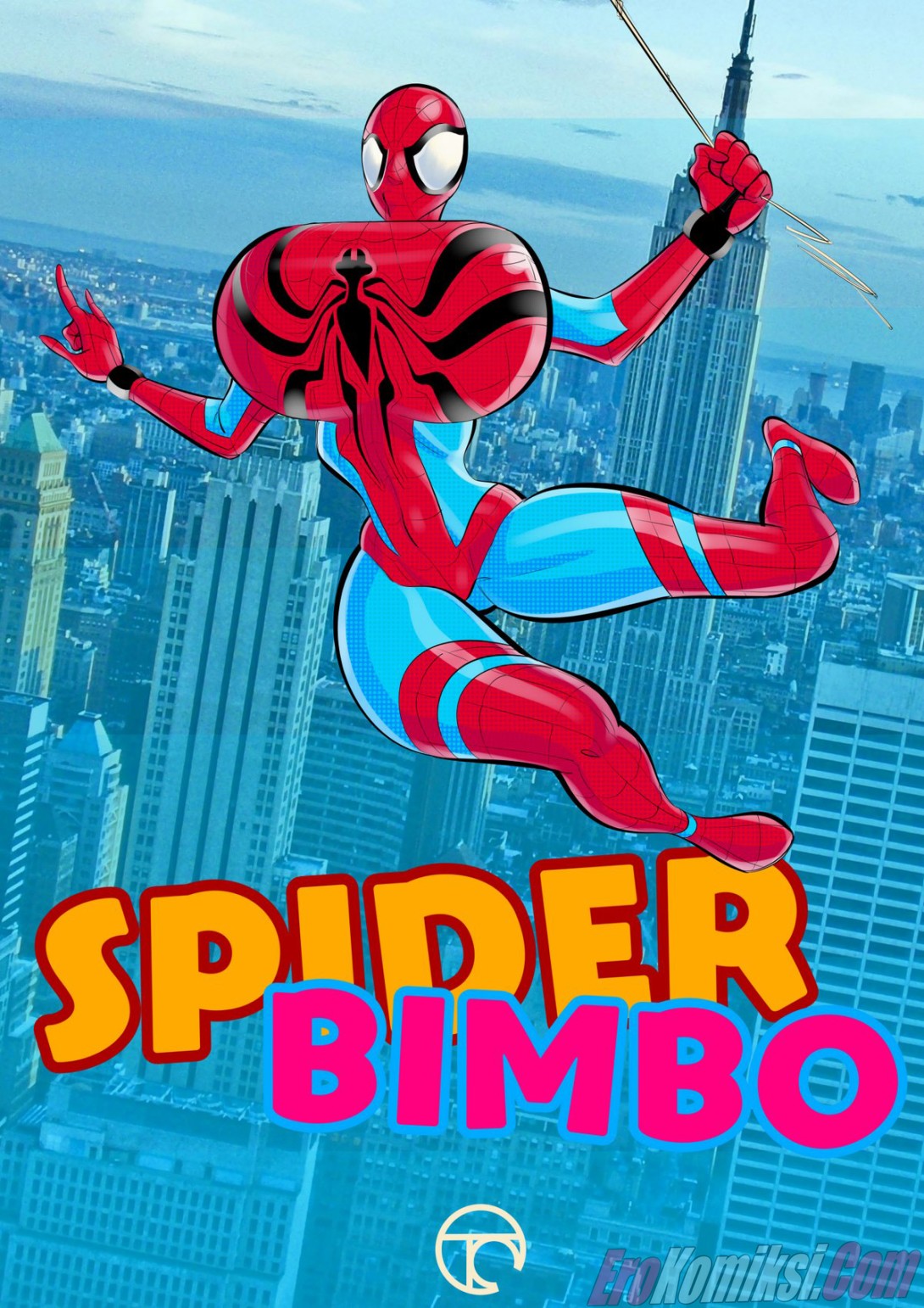 Порно комикс Бимбо-паучиха.