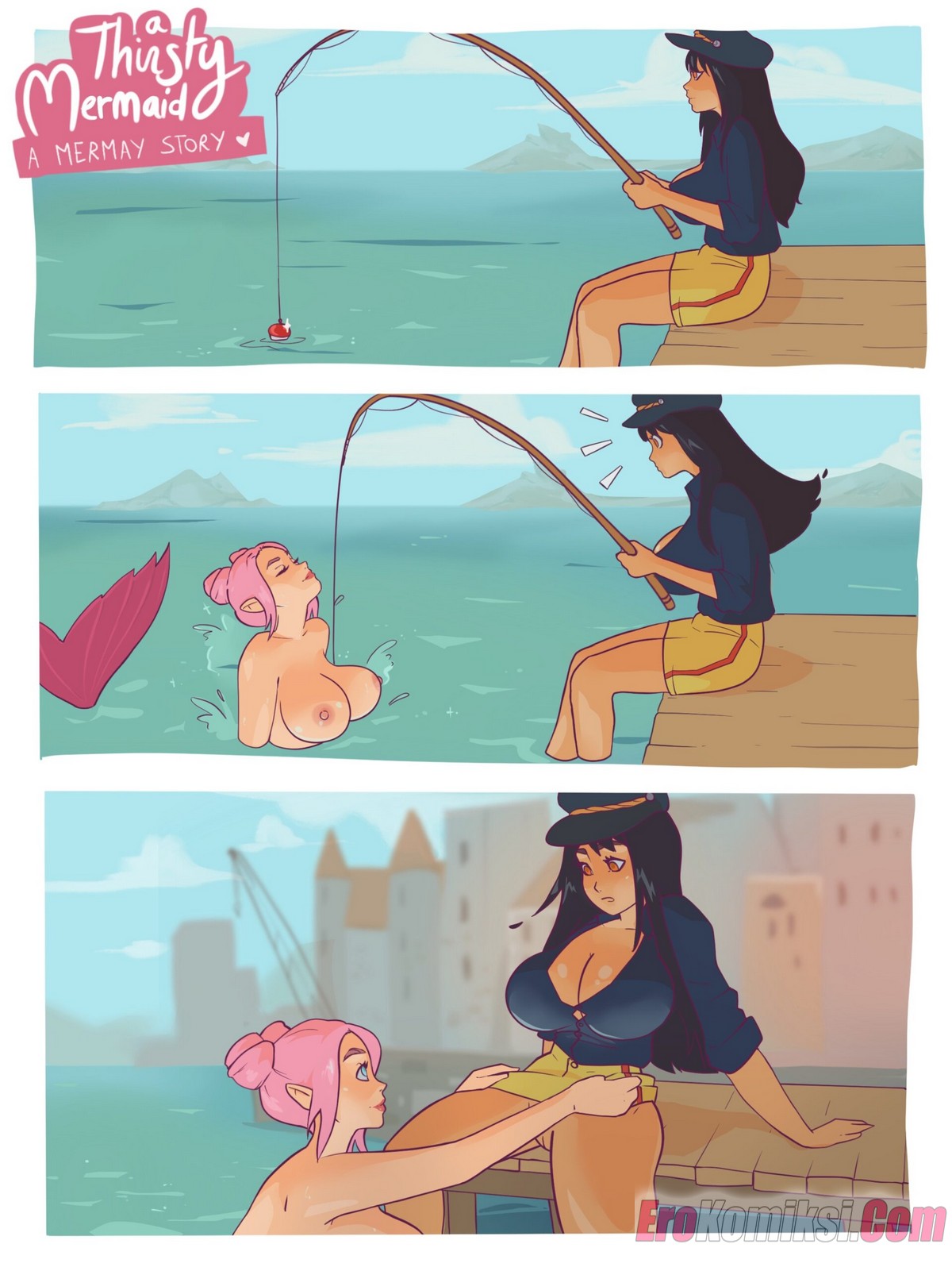 2-8 Порно комикс Измученная жаждой русалка.