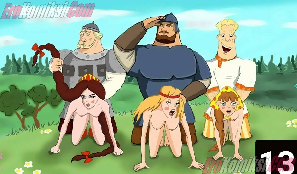 13-17 Порно комикс Три богатыря и секреты оргазма.