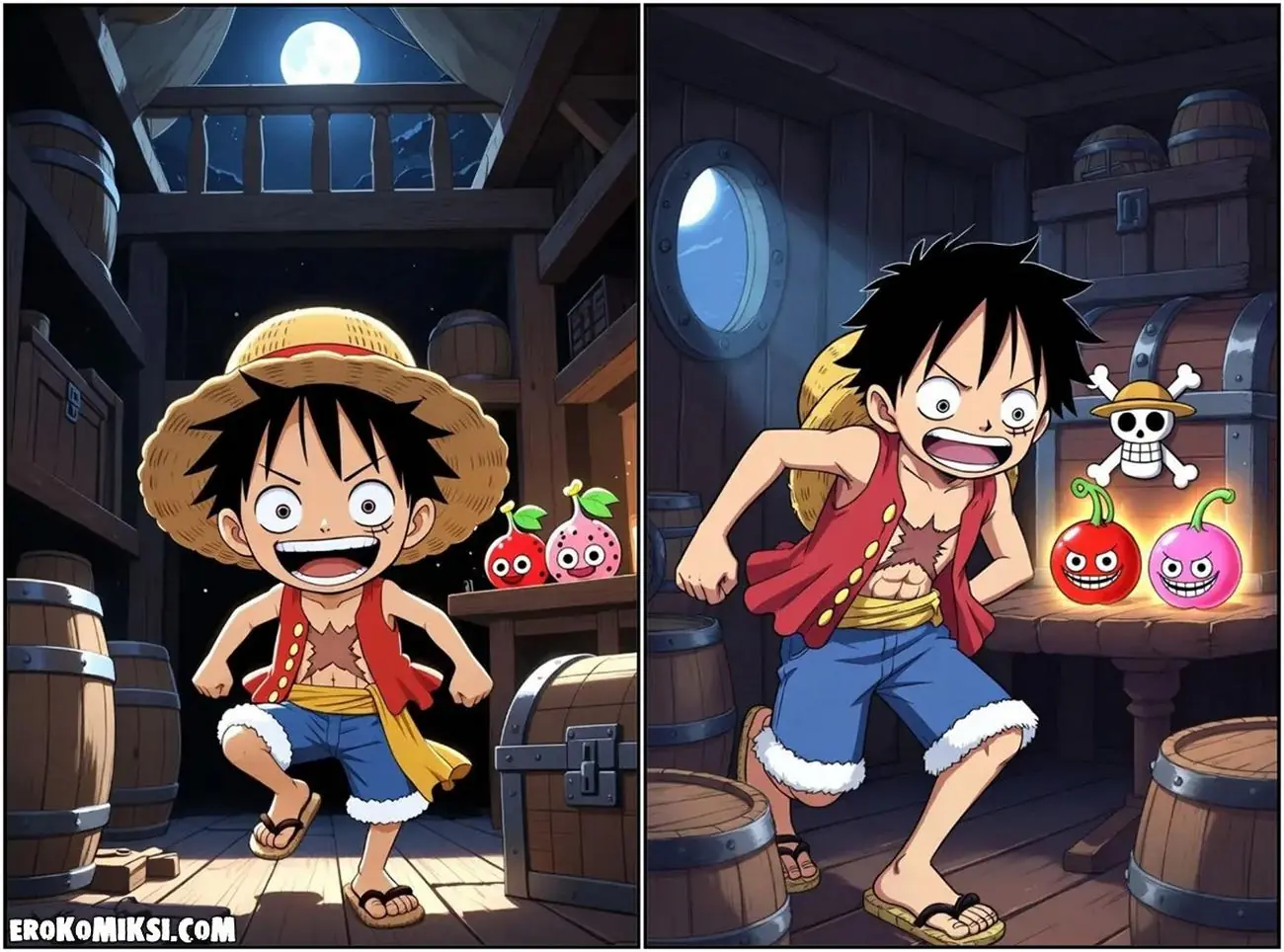 04-1 Порно комикс One Piece. Луффи – король гарема. Часть 1.