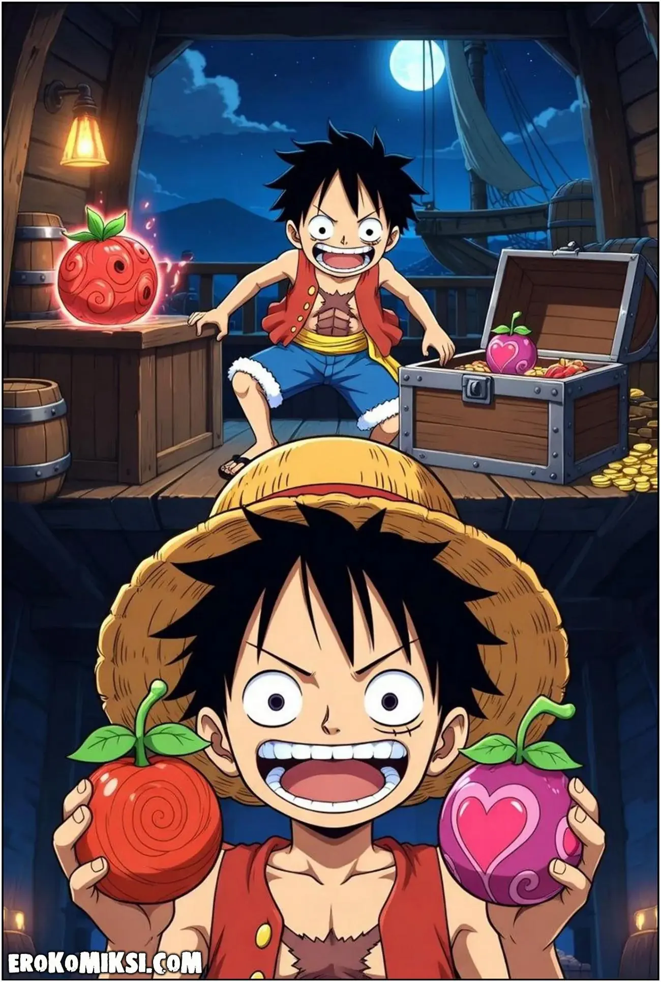 05-1 Порно комикс One Piece. Луффи – король гарема. Часть 1.