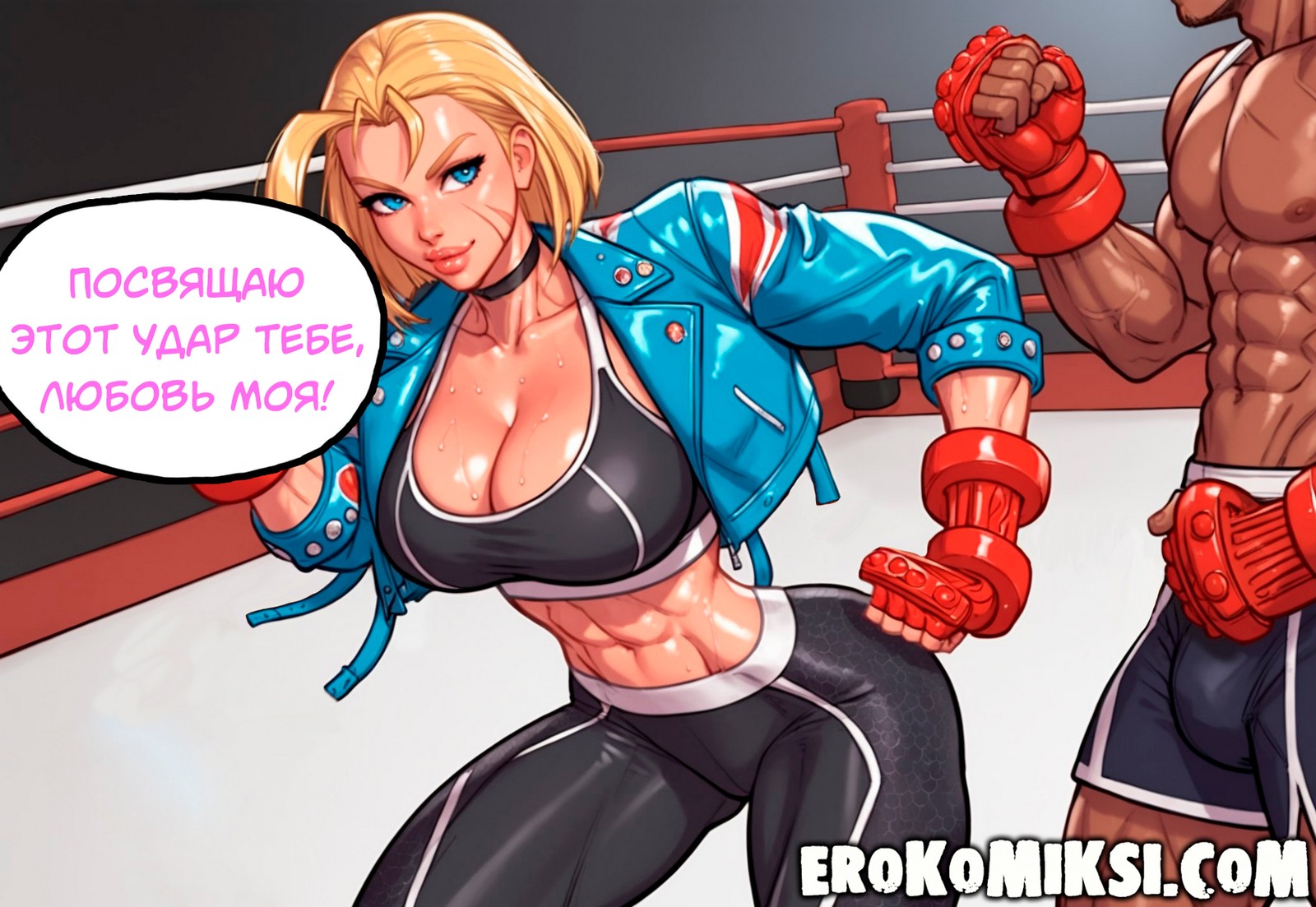 06-2 Порно комикс Street Fighter. Кэмми Уайт и обнаглевший хулиган.
