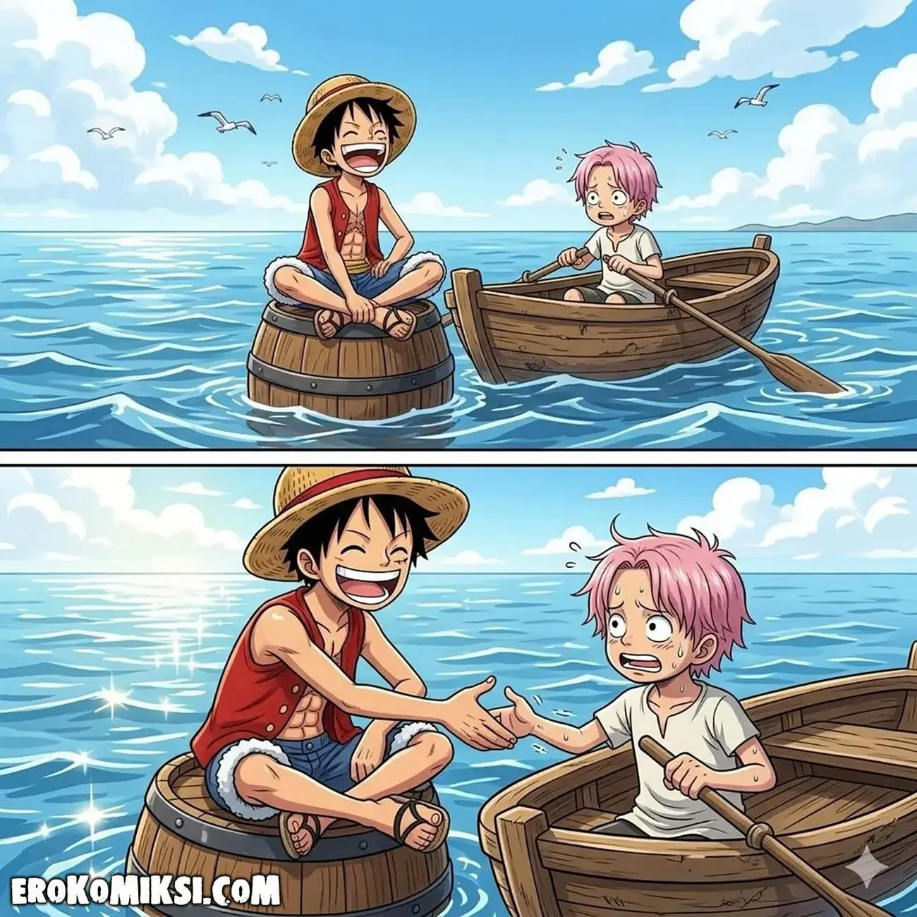 10-2 Порно комикс One Piece. Луффи – король гарема. Часть 1.