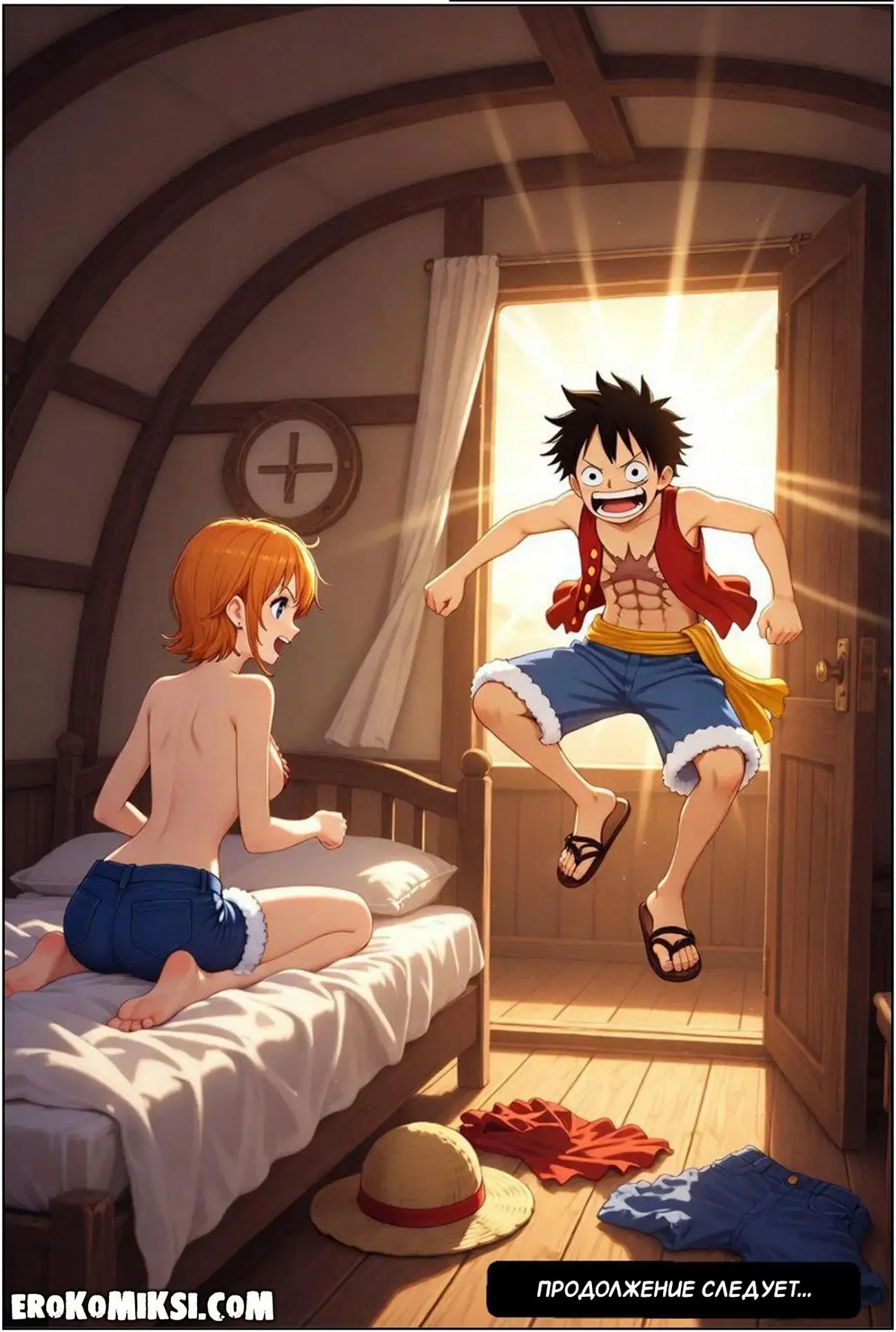 53-1 Порно комикс One Piece. Луффи – король гарема. Часть 1.