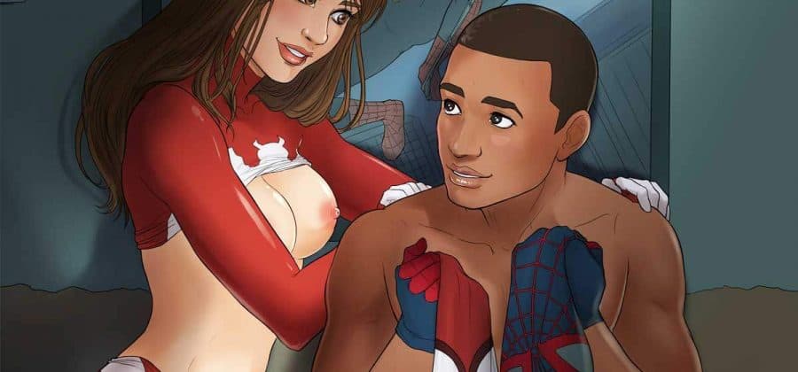 Порно комикс «Новый человек-паук».