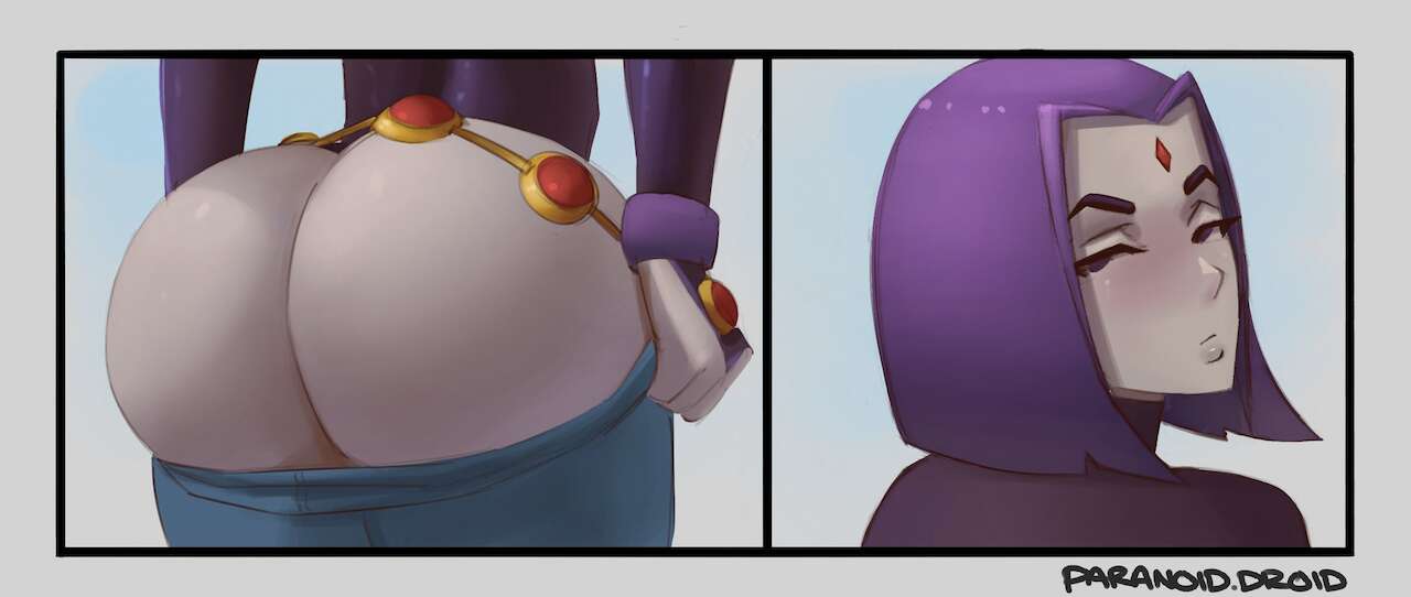 003-3 Порно комикс Титаны. Потная задница Райвен.