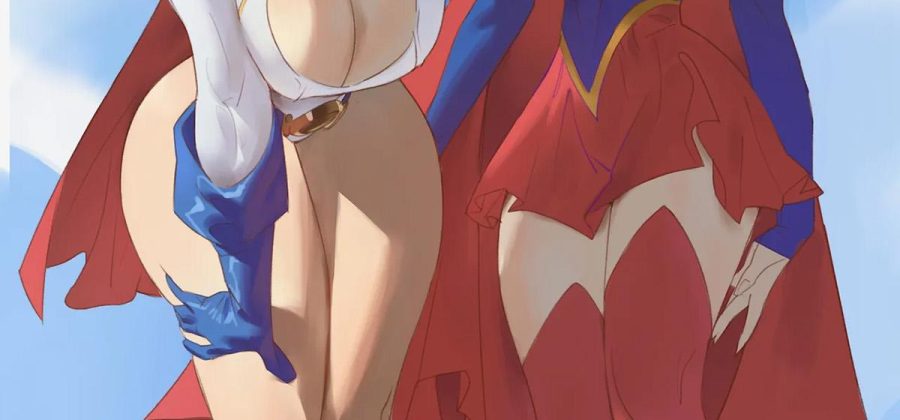 Порно комикс Power Girl & Super Girl. Командная работа.