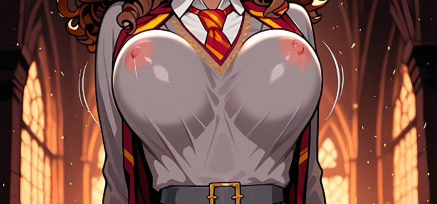 Порно комикс Гарри Поттер. Концентрация на учёбе.